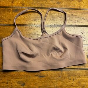 Auden Unlined Bralette Womens Medium Mauve Brown Racerback Seamless Stretch Bra